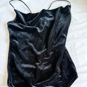 Abercrombie & Fitch Black Velvet Bodysuit